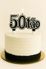 Vela Aniversário 50tão Festa 50 Anos Cores Glitter
