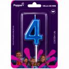 Vela aniversario klf popper numeros 3d mini azul numeros:0