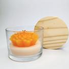 Vela Aromática Com Flor No Copo Artesanal Decorativa Unidade / Com 4uni / 6uni