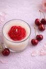 Vela Aromática de Cereja120g Feita à Mão Cera 100 Vegetal