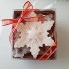 Vela Aromática de Natal Flocos de Neve Presente 70g Vela Aromática de Natal Flocos de Neve Presente 70g