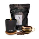 Vela Aromatica Decorativa Aromaterapia Fragancia Café Cera Vegetal 180 Gramas
