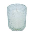 Vela Aromática em Porta Velas de Bolinhas - Transparente Perolada - 1 unidade - Cromus - Rizzo