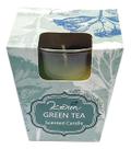 Vela aromatica mini vaso c/ castiçal em vidro ds-9701 chá verde - un