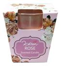 Vela aromatica mini vaso c/ castiçal em vidro ds-9701 rose - un