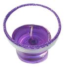 Vela aromatica mini vaso c/ castiçal vidro c/ glitter roxo