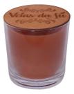 Vela Aromática Perfumada De Canela Com Tampa De Madeira