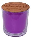 Vela Aromática Perfumada De Lavanda Com Tampa De Madeira