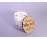 Vela Aromática Perfumada De Uva Com Tampa De Madeira