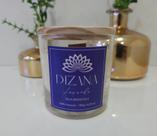 Vela Aromática Perfumada Lavanda 180g Premium Pavio de Madeira no Vidro Decorativo - Dizana