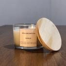 Vela Aromática Perfumada Vegetal De Vanilla Com Pote de Vidro e Tampa