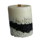 Vela Aromática Vegetal Artesanal Em Base De Pedra E Resina Diâmetro 9,5 Cm