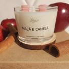 Vela Aromática Vegetal Perfumada Aroma Maçã e Canela 120g
