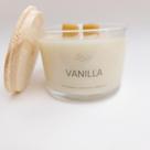 Vela Aromática Vegetal Perfumada Baunilha 120g com tampa