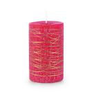 Vela Artesanal Fios 6x8cm Detalhe Original Vermelho