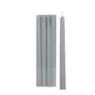 Vela Banquete Parafina Cinza C/4unid 25x2cm 1021889