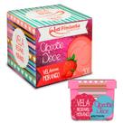 Vela Beijável Algodão Doce Sabor Morango - 50g La Pimienta Vela Beijável Algodão Doce Sabor Morango - 50g La Pimienta