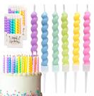 Vela Bolo Decoração Kit 24 espiral coloridas sortidas 11cm Vela Bolo Decoração Kit 24 espiral coloridas sortidas 11cm