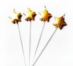 Vela Bolo Kit Decoração 4 Estrelinhas Metalizadas 14cm Vela Bolo Kit Decoração 4 Estrelinhas Metalizadas 14cm