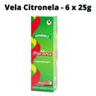 Vela Citronela Palito Aromática Paraná Repelente com 1 Pacote de 6 x 25g