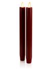 Vela cônica sem chama Luminara Red 1x24,8 cm Pacote com 2