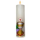 Vela de Altar. Cálice. Rossoni Velas. 07x30cm. Branca. Pintado à mão. Parafina Vela de Altar. Cálice. Rossoni Velas. 07x30cm. Branca. Pintado à mão. Parafina