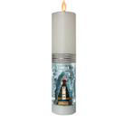 Vela de Altar esculpida com imagem em resina de N.Sra. Aparecida Rossoni Velas. 07x30cm. Branca Vela de Altar esculpida com imagem em resina de N.Sra. Aparecida Rossoni Velas. 07x30cm. Branca