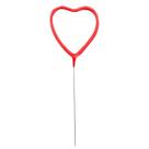 Vela de Aniversário Faísca Coração Vermelho