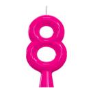 Vela De Aniversário Número Neon Rosa