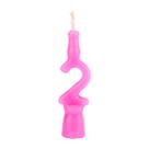 Vela De Aniversário Número Rosa