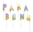 Vela De Aniversário Parabéns Letras Vela De Bolo De Festas - ISAMAR