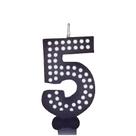 Vela de Aniversário Poá Preto - N5