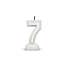 Vela de Aniversário Super Vela Branca - Número 7