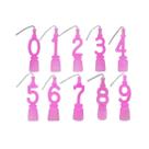 Vela de Bolo Aniversario Rosa Brilhante Purpurina Numeral Colorida Decorativa Descartável 1 Unidade Vela de Bolo Aniversario Rosa Brilhante Purpurina Numeral Colorida Decorativa Descartável 1 Unidade