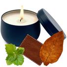 Vela de cera de soja, relaxante, couro, tabaco, aroma de patchouli Vela de cera de soja, relaxante, couro, tabaco, aroma de patchouli