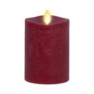 Vela de pilar cintilante operada por bateria LED sem chama Luminara Red 3x4,5 cm