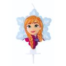 Vela decorada bolo festa frozen princesa anna aniversario