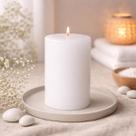 Vela Decorativa Cilindrica Branca Artesanal Mesa Decoração 18cm Casamento Decoração Eventos Banheiro Vela Decorativa Cilindrica Branca Artesanal Mesa Decoração 18cm Casamento Decoração Eventos Banheiro