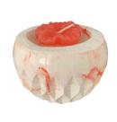 Vela Decorativa com pote de Gesso - Vermelho (Pitanga)