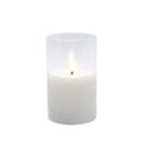 Vela Decorativa de Led em Vidro Branco 12,5cm NW0055 BTC