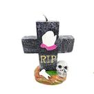 Vela Decorativa - Lapide em Cruz Rip - Preto - 1 unidade - Silver Festas - Rizzo