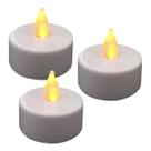 Vela Decorativa Pilha Mini Para Festa Natalina Decoração 3pc