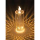 Vela Decorativa Transparente 15cm Eletrônica Led