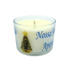 Vela Devocional Aromática Nossa Senhora Aparecida no Copo de Vidro