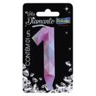 Vela Diamante Rosa Prateado - 01 Unidade - Festcolor Vela Diamante Rosa Prateado - 01 Unidade - Festcolor