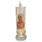 Vela eletrônica catolica imaculado coração de maria 15cm