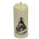 Vela Eletrônica Led Chama Fina Decorativa Estampa Religiosa