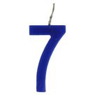 Vela Festa De Aniversário Azul Grande Número 7 Com 1 Unidade