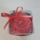 Vela Flor Aromática Perfumada Presente Grande Vermelha 100g