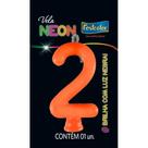Vela Laranja Neon - 01 Unidade - Festcolor
